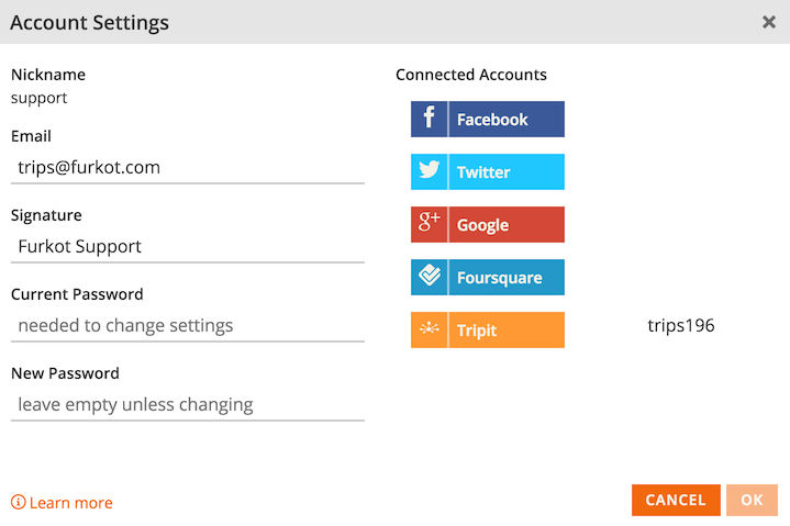 Account Settings