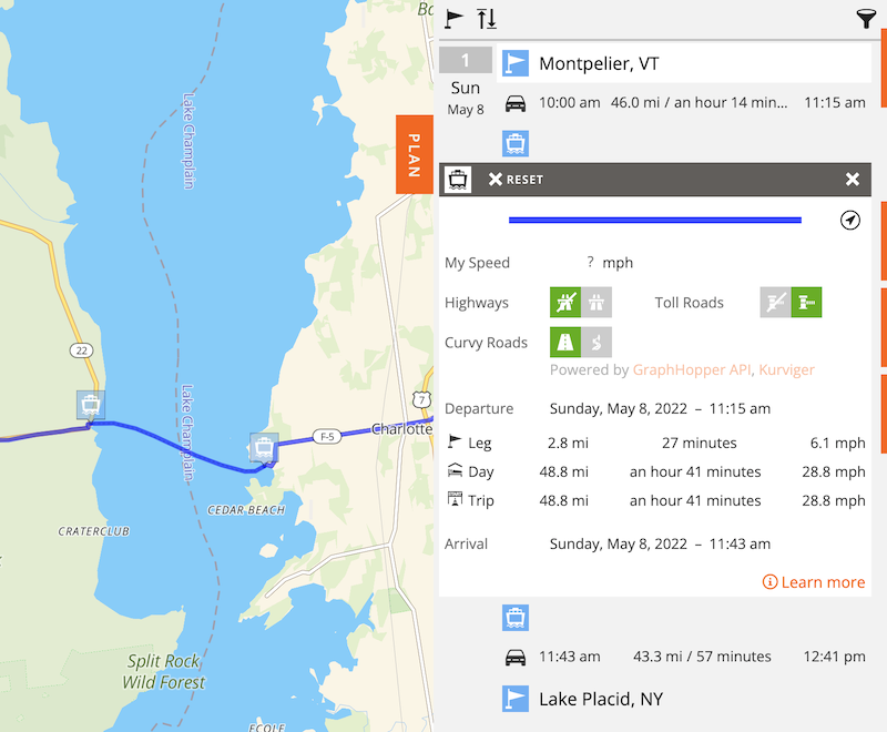 Ferry route