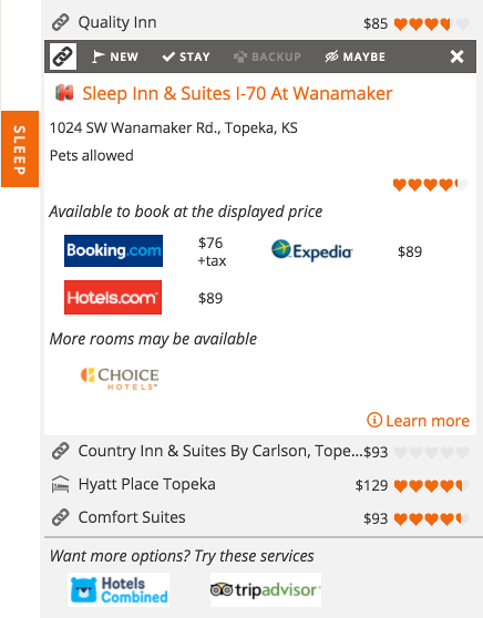 Hotel prices