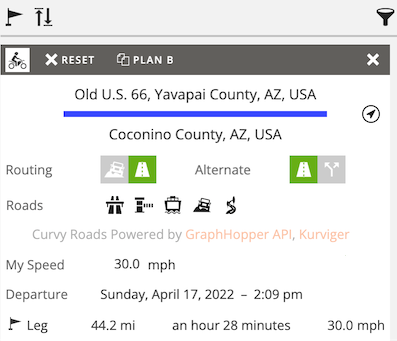 trip planner with fuel stops