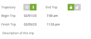 Trip dates