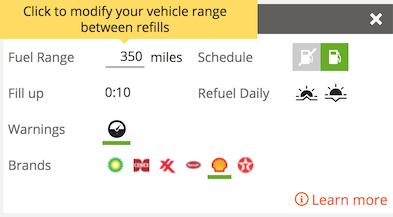 Fuel range