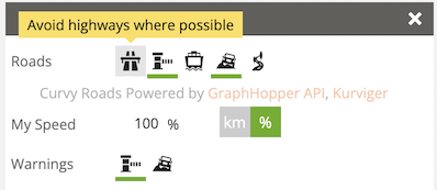 Road preferences